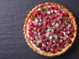 Tarta z malinami