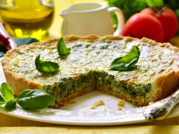 Tarta kukurydziana ze szpinakiem