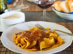 Papardelle z krewetkami i cukinią