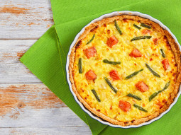 Tarta z łososiem i fasolką