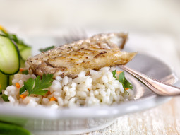 Risotto z grillowanym śledziem
