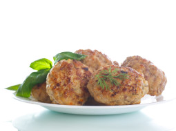 Kotlet mielony wieprzowy z rabarbarem