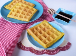 Dyniowe gofry z nutką pomarańczy