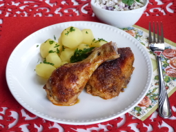 Mięso z kurczaka w chrzanowo-miodowej marynacie