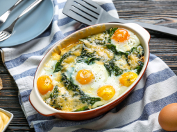 Omlet zapiekany ze szpinakiem