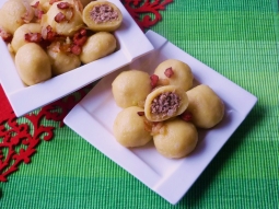 Pyzy z gotowanym mięsem