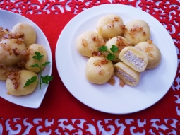 Knedle z kaszą jaglaną i serem