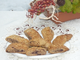 Roladki z wafelkiem czekoladowym