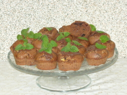 Muffinki z białą i czarną czekoladą