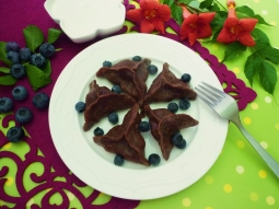Kakaowe pierożki z borówkami