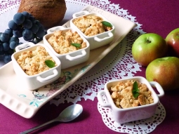Kokosowe crumble z jabłkami