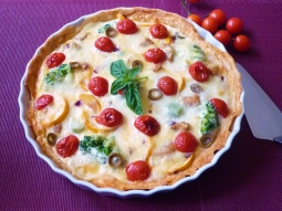 Francuska tarta z kurczakiem i warzywami