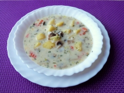 Zupa pieczarkowa z koperkiem