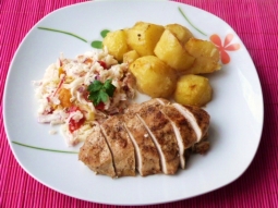 Filet z kurczaka w słodko-pikantnej marynacie