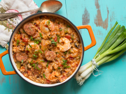 Jambalaya z krewetkami i kurczakiem