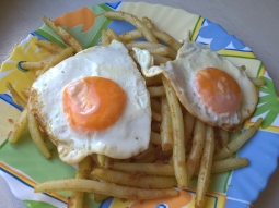 Fasolka szparagowa z jajkiem sadzonym