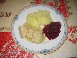 Duszona pierś z kurczaka