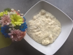 Kasza manna z chia i gruszką