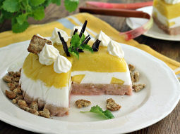Rabarbar z mango na maślance