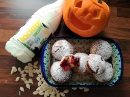 Muffiny dyniowe z wiśniami