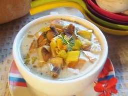 zupa pieczarkowa z dynią