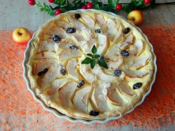 Tarta z serem i jabłkami