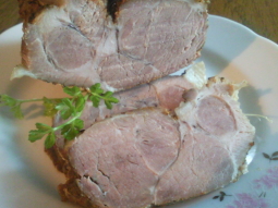 pieczona karkówka   w musztardzie