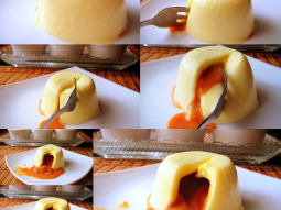 Waniliowa Panna Cotta z Płynnym Toffee w Środku