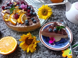 Czekoladowy sernik z aromatem pomarańczy
