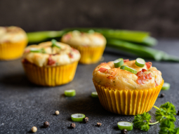 Wytrawne muffinki z boczkiem i szczypiorkiem