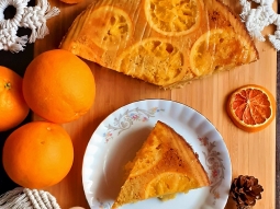 SŁONECZNE ODWRACANE CIASTO POMARAŃCZOWE