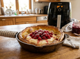 Dutch baby z malinami z airfryera